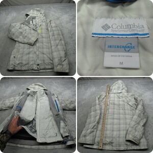 Columbia Jacket‎ Womens Medium Gray Interchange Removable Liner Waterproof 3in1